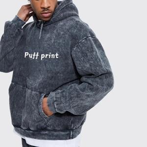 ชุดวอร์มผ้าฝ้าย100% ซักด้วยกรดชุดวอร์มผ้ามีฮู้ดทรงถุงน้ำหนักมากชุดกางเกงวิ่งจ็อกเกอร์ผู้ผลิตเสื้อผ้า - Product Image 2