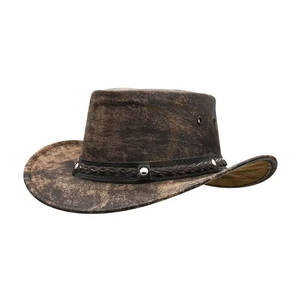 Sombreros de cuero de vaquero unisex hechos a medida ligeros nuevo diseño al por mayor para pescar - Product Image 3