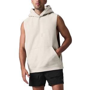 <b>Men's</b> Urban <b>Sleeveless</b> <b>Hoodie</b> Cotton Pullover Fitness <b>Hoodie</b> Tank for <b>Men</b> OEM Design Basics Cotton Blended <b>Sleeveless</b> <b>Hoodie</b> - Product Image 1