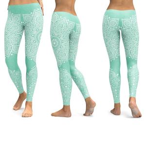 Leggings de Secado Rápido con Logotipo Personalizado para Mujer, Ropa Deportiva de Spandex y Poliéster, Cintura Tejida, Opciones OEM para Logotipo - Product Image 3