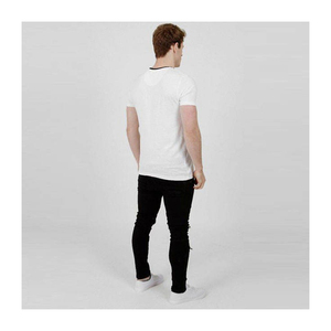 T-shirt en coton uni personnalisé pour homme, tee-shirt basique confortable, coupe décontractée, vêtements de base, OEM ODM - Product Image 2