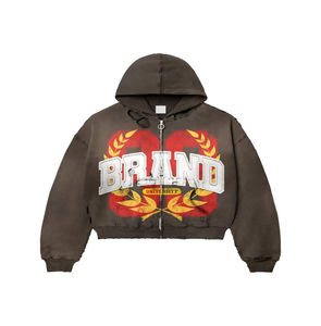 MOVATEXTILES hermoso diseño 2025 personalizado 100% algodón invierno sudadera peso pesado 3D Puff impresión sólido Streetwear Sudadera con capucha - Product Image 1