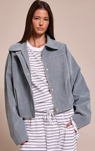 Blouson moto en laine tricotée pour femme, automne-hiver, col rond, imperméable et respirant - Product Image 4