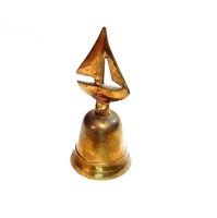 Campana de mano tradicional de latón pesado con mango artesanal adecuada para clases de yoga meditación y uso espiritual