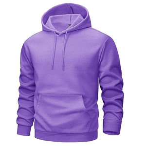 Sweat-shirt à capuche pour homme en tissu molletonné 100% coton, motif uni, broderie, capuche, confortable et élégant - Product Image 1