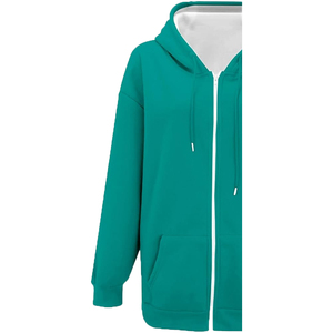 Robe pull en molleton d'hiver pour femme personnalisée, 100% coton, écologique, respirante, coupe-vent, avec broderie en relief sur le devant - Product Image 6