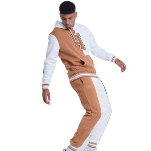 Ropa de calle para hombre Chándal informal de peso pesado Nuevo estilo Cremallera Sudadera con capucha y pantalones de chándal Conjunto de ropa deportiva de dos piezas - Product Image 2