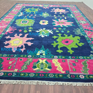 Juego de alfombras Oushak Vintage de 10x8 de alta venta, alfombra de algodón anudada a mano para sala de estar y uso de ejercicio - Product Image 6