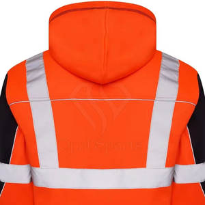 Sweats à capuche confortables, respirants et réfléchissants, avec logo personnalisable, haute visibilité ANSI Classe 2, vêtements de travail écologiques et imperméables pour les équipes - Product Image 6