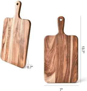 Wholesale Professional Multi-Function Rectangle Thick Acacia Wood <b>Slate</b> Cheese Cutting <b>Boards</b> Handle Wooden Chopping Kitchenware - Product Image 6