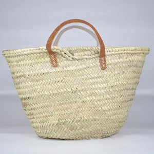 Bolso con cesta de cuero Ir a la playa Logotipo personalizado aceptable OEM en fábrica de Vietnam Artesanía hecha a mano HNH - Product Image 5
