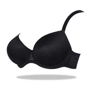 Soutien-gorge rembourré noir à armature lacée - Product Image 4