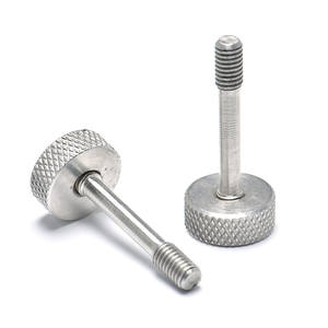 Perilla de tornillo de pulgar de PC con perno cautivo moleteado métrico CNC 6-32 M4 M5 M6 personalizado de acero inoxidable A2 304 - Product Image 2