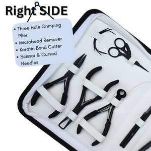 All-In-One Hair Extension Tool <b>Set</b> with Tape-In Plier Bead <b>Crimping</b> Tool Remover Loop Threader Hook Scissors & Curved Needles - Product Image 3