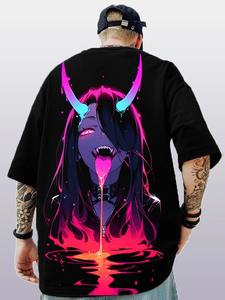 T-shirts surdimensionnés pour hommes motif imprimé par sublimation avec ourlet brut design de fond en détresse caractéristique extensible - Product Image 2