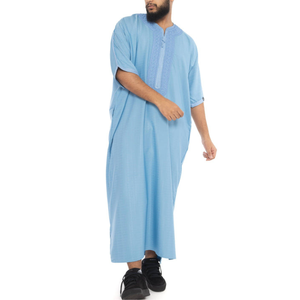 Nuevos hombres bordados islámicos Thobes Jubbah fabricante de ropa de estilo marroquí personalizado 2025 Daffah Thobe de alta calidad para hombres - Product Image 2