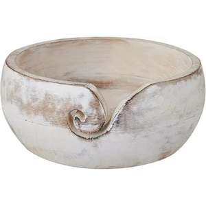 Bol de fil de bois multicolore pour bol de fil de crochet et bol de tricot Acacia et mangue Design personnalisé Acceptable - Product Image 1