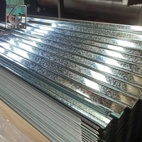Tôle de toiture ondulée galvanisée à chaud, tuile métallique GI, revêtement en zinc Z60 Z80, paillettes régulières, 0,12 mm-1,2 mm, 1000/1220 mm