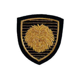 Blazer multicolore en laine avec badge de poche brodé à la main au Royaume-Uni |   Badges de sécurité en fil de bullion faits à la main - Product Image 2