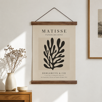 Support mural magnétique en bois massif noyer rétro pour affiches et impressions d'art – Kit de suspension pour décoration murale, maison, bureau, galerie
