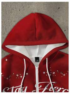 Sweat-shirt streetwear pour homme avec strass, coupe oversize, impression DTG, design tendance pour un look décontracté, mode urbaine remarquable. - Product Image 3