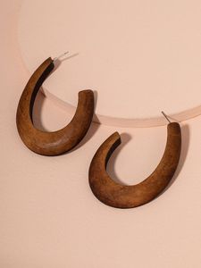 Pendientes de gota exagerados bohemios de alta calidad, Pendientes colgantes de cuentas de madera con borla larga geométrica Vintage para mujer - Product Image 2