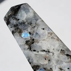 Wholesale Big Size White Rainbow Moonstone Point Tower Polished Flashy <b>Large</b> Crystal Towers Square for Decoration and Meditation - Product Image 3