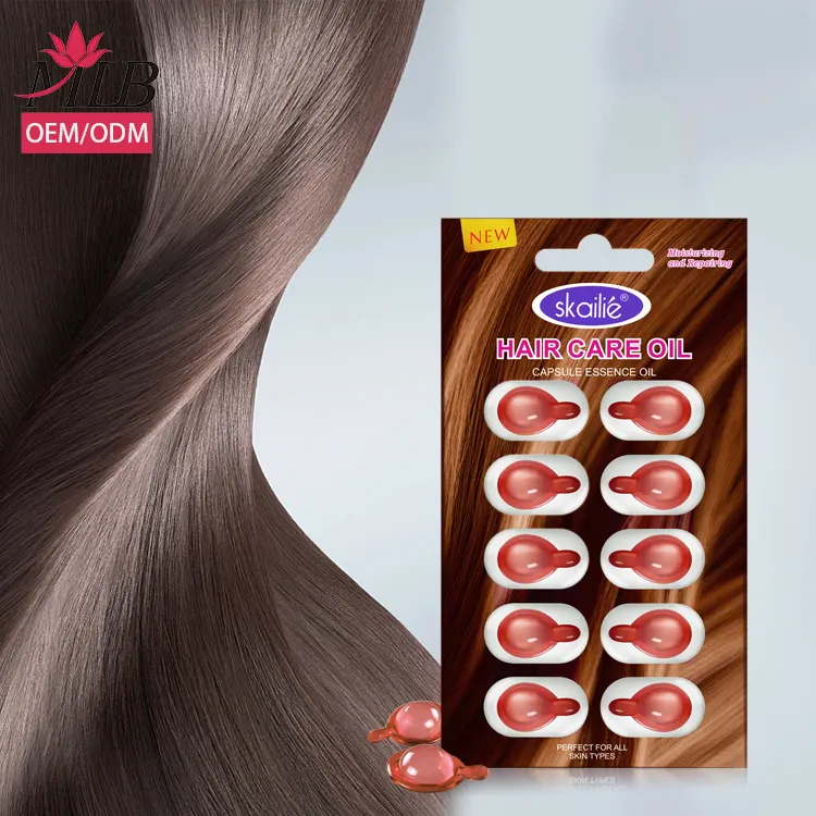 Etiqueta privada Super Smoothing Hair Oil Nutritiva Vitamina Suero Cápsulas de aceite para el cabello para el tratamiento del cabello