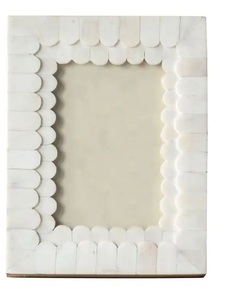 Marco de fotos con incrustaciones de hueso de estilo marroquí hecho a mano, decoración exótica ecológica, acento - Product Image 3