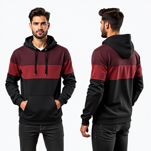 เสื้อฮู้ดดี้ผู้ชายแบบสั่งทำพิเศษ ทรงโอเวอร์ไซส์ ผ้าหนา ไหล่ตก ไม่มีเชือก  ลายพิมพ์แบบซับลิเมชั่น แฟชั่นลำลอง - Product Image 1