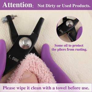 Pince à perforer professionnelle en acier au carbone de 1.5mm 5in mâchoire courte perforateur unique outil de fabrication de bijoux en gros OEM - Product Image 6