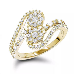 แหวนแต่งงานแหวนหมั้นของผู้หญิงทำจากเงินแท้925แข็งดีไซน์คลาสสิกเครื่องประดับงานปาร์ตี้ทำจากหินเพทายขายส่ง - Product Image 1