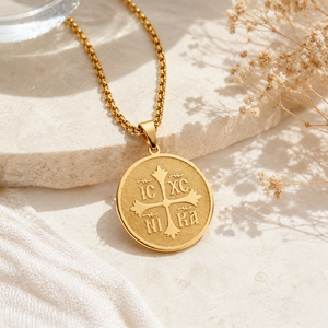 <span class=keywords><strong>Collier</strong></span> pendentif croix orthodoxe ARNAN en acier inoxydable, bijoux religieux chrétiens IC XC NIKA pour femmes et hommes - Product Image 5