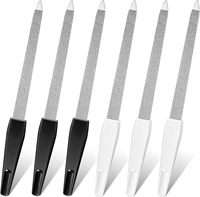 Limas de uñas de metal profesionales para uñas naturales Accesorios de uñas de doble cara Herramientas para uso en salón de belleza en el hogar.