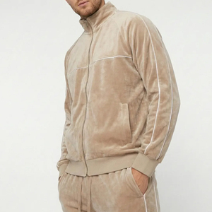 Ensemble de survêtement pour homme en velours, 2 pièces, veste zippée intégrale et pantalon - Product Image 4