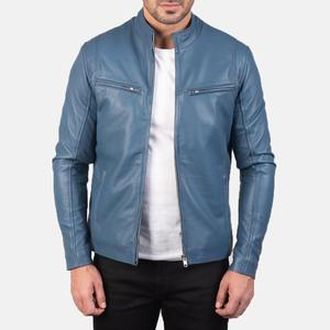Chaqueta de Invierno Casual para Hombre, con Cuello Alto, Recubierta de Cuero PU Genuino, Transpirable, Resistente al Viento, con Cremallera Completa, Alta Calidad, Venta al por Mayor - Product Image 3