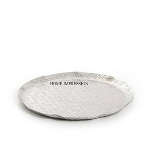 Plateau en marbre métallique industriel moderne avec poignée décorative, résistant à la chaleur, plaqué or, pour mariage, fête, service de table, cadeaux - Product Image 4