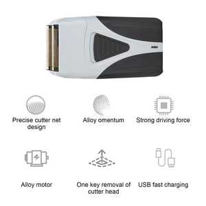 Mini Afeitadora Eléctrica con Cuchilla Doble Rotatoria, Recortadora de Barba, Producto de Repuesto para Corte de Pelo Facial - Product Image 4