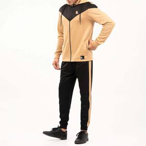 Conjunto de chándal con capucha y cremallera de bloque de Color personalizado para hombre, ropa informal de invierno, chándal transpirable con cierre de cordón, estampado 2 en 1 - Product Image 4