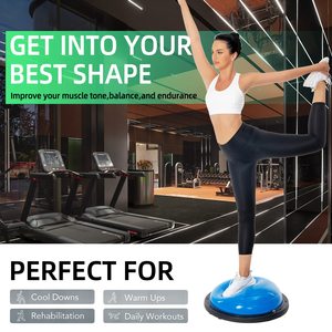 Palla da massaggio <span class=keywords><strong>Yoga</strong></span> da 55cm con SSikes in PVC materiale per esercizi Fitness blu per <span class=keywords><strong>Yoga</strong></span> mezza palla - Product Image 5