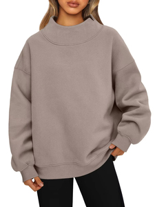 Sweat-shirts à capuche pour femmes de qualité supérieure, 100% coton, coupe ample, streetwear, motif uni, col à capuche, hiver - Product Image 4