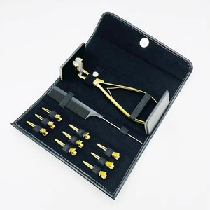 Kit de herramientas de extensión de cabello de Color de plasma dorado profesional Juego de alicates de eliminación de acero inoxidable sostenible y cuentas Cabello virgen humano - Product Image 4