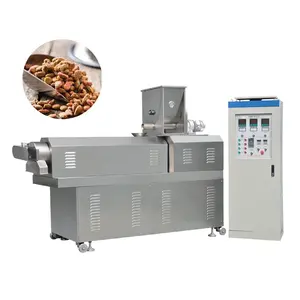 Doble tornillo 200-300 kg/h industria seca perro comida fabricante extrusora automática línea de procesamiento de alimentos para mascotas en Turquía