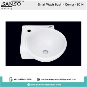 Large gamme de produits meilleure vente petit lavabo à main de forme ovale à trou unique pour appartement à prix réduit - Product Image 2