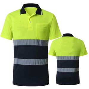 100% Cotton Men's Reflective <b>Polo</b> T-Shirts Construction Work wear <b>Polo</b> Short Sleeve Work <b>Polo</b> T Shirts - Product Image 6