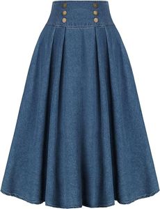Jupes longues en jean une garde-robe Looks essentiels avec des jupes Maxi en denim classiques Boho rencontre l'inspiration des jupes longues décontractées - Product Image 4