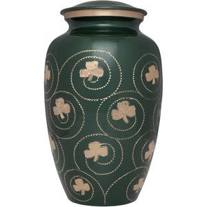 Urnes funéraires classiques en métal émaillé gravé pour cendres humaines Urnes commémoratives personnalisées pour bien-aimé d'Indien - Product Image 3