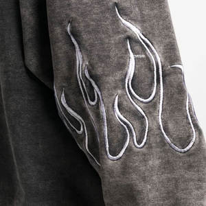 Sudadera con Capucha para Hombre, 100% Algodón, Lavado Ácido, Diseño Sólido, Informal, para Invierno, de Secado Rápido, Transpirable y Personalizable - Product Image 6