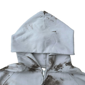 Sweats à capuche zippés pour hommes en coton de haute qualité, unis, meilleur produit, style streetwear, tie-dye, effet délavé, logo frontal, service OEM, délavage à l'acide - Product Image 3