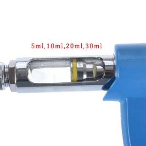 Fabricación al por mayor Pistola de secado automático veterinaria de alta calidad cuerpo de metal Vacunador automático Instrumentos veterinarios - Product Image 2